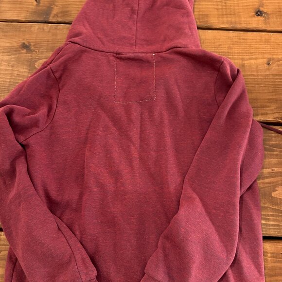 AVIATOR NATION 5 STRIPE ZIP HOODIE - RED PLUM SIZE S EXCELLENT CONDITION - Picture 4 of 4
